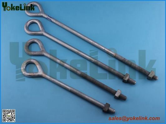 ASTM A153 Oval eye bolt with square nut