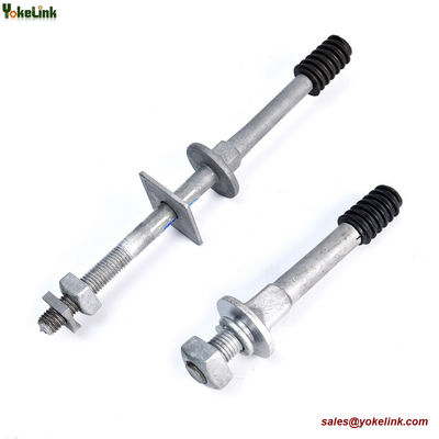 Long Shark / Short Shark Forged steel Crossarm Insulator Pin with Nylon thread For line hardware