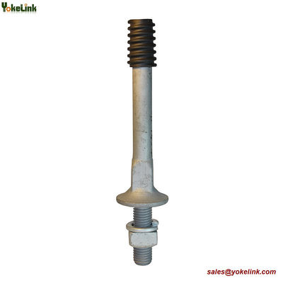 Long Shark / Short Shark Forged steel Crossarm Insulator Pin with Nylon thread For line hardware