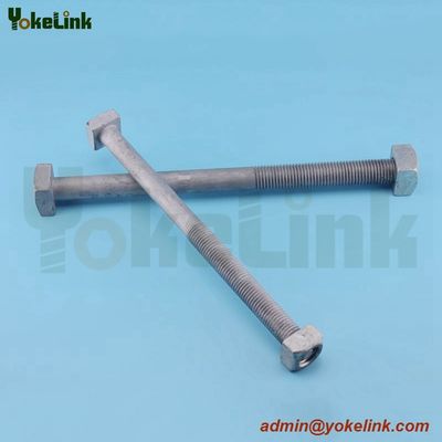 High tensile HDG ANSI C135.10 square machine bolt for Pole Line Hardware