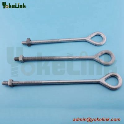 High Quality Forged galvanized  ANSI C135.1 Oval eyebolt For pole line hardware