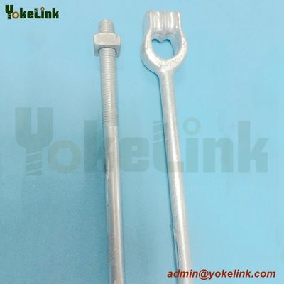 Thimble Eye Galvanized Helix Earth Anchor Rod