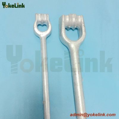 Thimble Eye Galvanized Helix Earth Anchor Rod