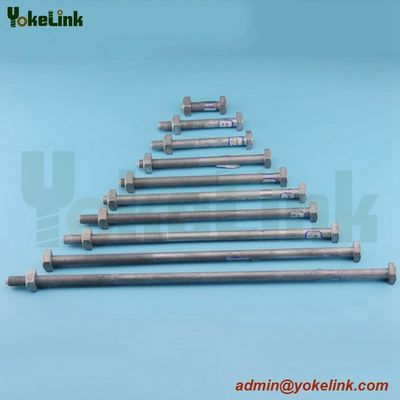 HDG Carbon steel square head machine bolt with nut