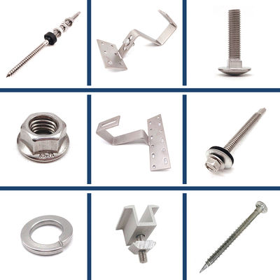 Stainless Steel Double Threaded Self Drilling Hanger Bolts For Solar Systems