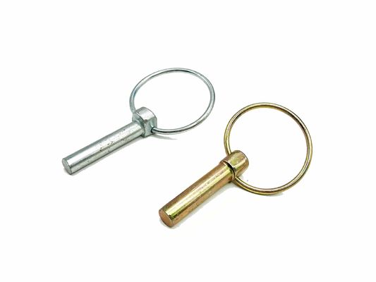 1/4'' Lynch Pin Lock Safety Linch Pins Carbon Steel Yellow Zinc Effective Length 1-1/4'' For trailer Truck and Excavators