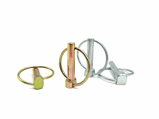 5/16'' Lynch Pin Lock Safety Linch Pins Carbon Steel White Zinc Effective Length 1-3/4'' For trailer Truck and Excavators