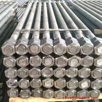 ASTM F1554 Grade105 Anchor Rod Galvanized With DH Nut Washer