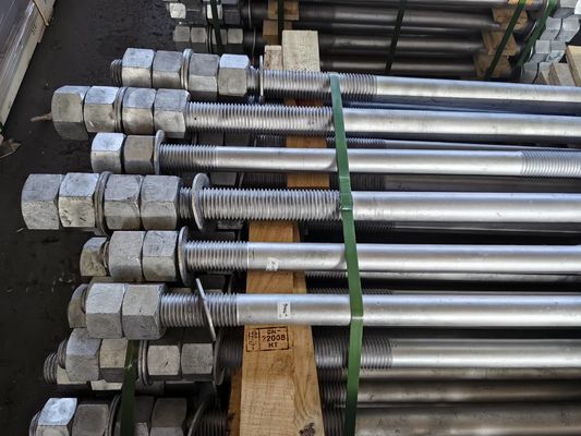 ASTM F1554 Anchor Bolts Grade 36 55 105 With F436 Washers