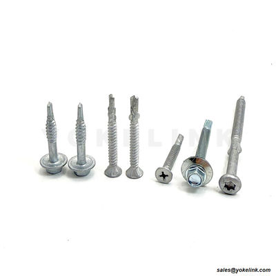 #14 X 4" Self-Drilling Stainless Steel Countersunk Head Roofing Screws for Steel Sheet Fiber Cement Board Exterior