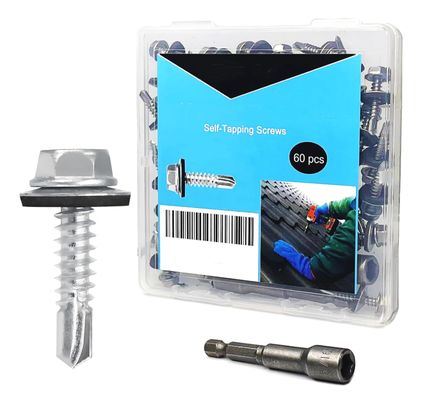 Steel Structure Fittings Screws Bonded Washer Cross-Slotted Head Roof Sheet Metal Wood Self Tapping Screws