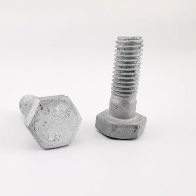 Hot Dip Galvanized Step Bolt with two hex nuts per ASTM A394 Type 0