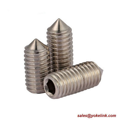 ASME B18.3, Alloy Steel, Stainless Steel Socket Set screws with Ball Point, Nylok patch