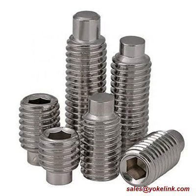 ASME B18.3, DIN 915 Alloy Steel Socket Set screws with Dog Point, Nylok patch