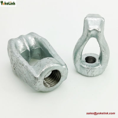 Forged Twin Eye Nut 1" Double Thimble Eye Nut for Poleline Hardware