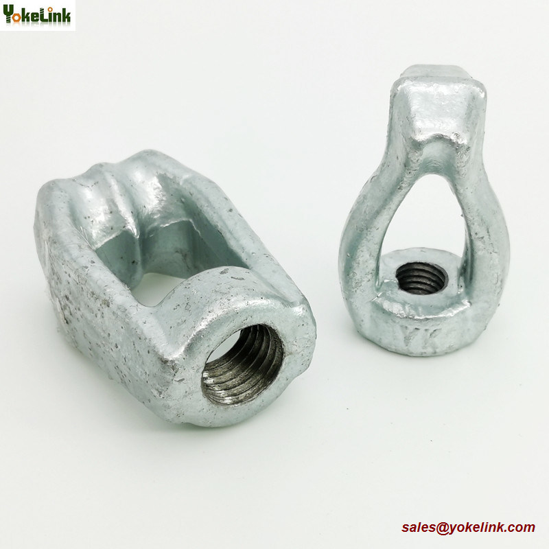Forged Twin Eye Nut 1" Double Thimble Eye Nut for Poleline Hardware