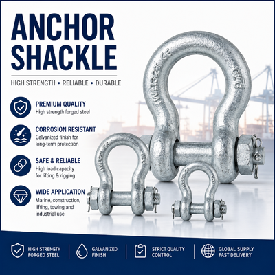 Manilha de Âncora HDG G209 Bow | Ferragens Navais para Rigging de Elevação | Manilha de Âncora RR-C-271